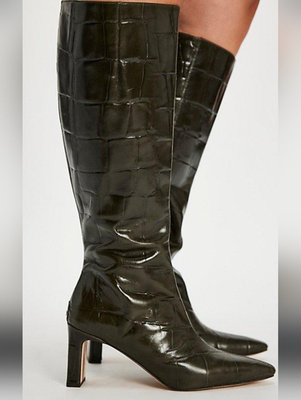 Sam Edelman Sylvia Knee Hig Pointed Toe Boots Hunter Green Sz 9 NWT